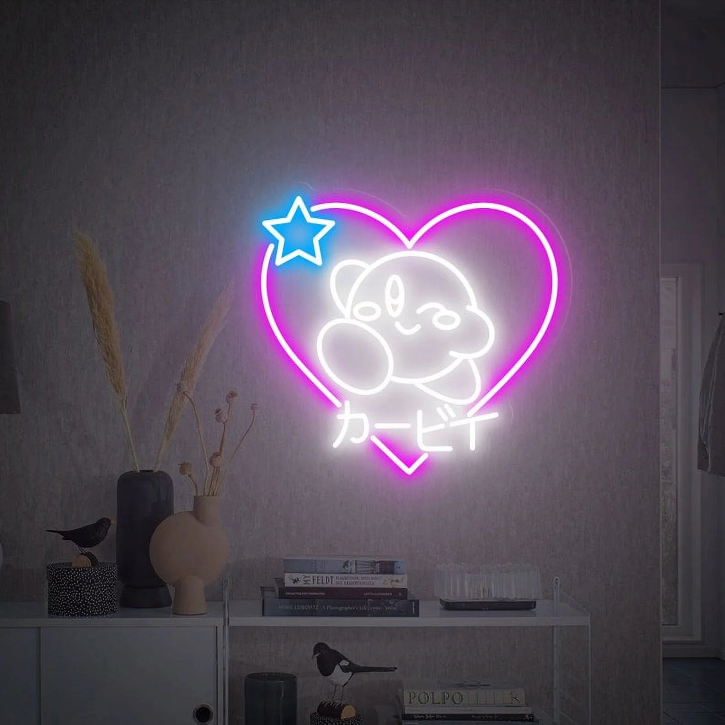 Love Anime Neon Sign Cartoon Decor Japanese Neon Sign Gaming Decor Room Decor Neon Sign Bedroom Neon Lights Gifts(Red)