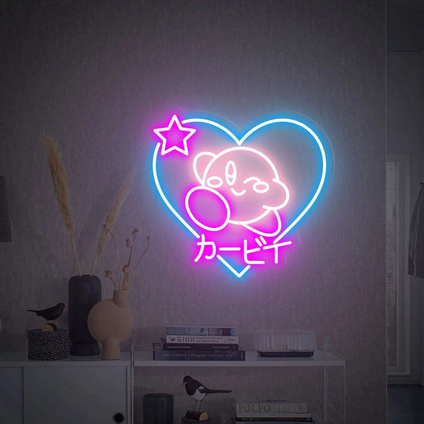 Love Anime Neon Sign Cartoon Decor Japanese Neon Sign Gaming Decor Room Decor Neon Sign Bedroom Neon Lights Gifts(Red)