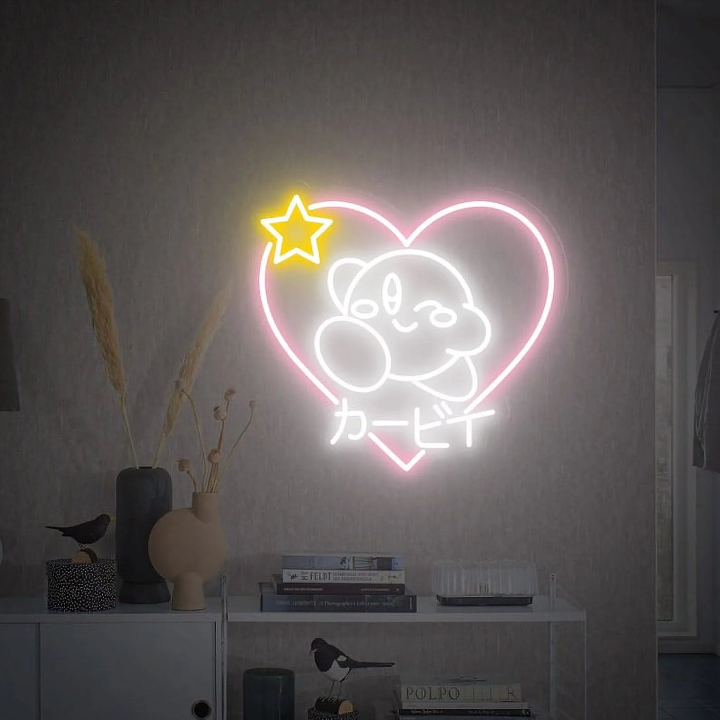 Love Anime Neon Sign Cartoon Decor Japanese Neon Sign Gaming Decor Room Decor Neon Sign Bedroom Neon Lights Gifts(Red)
