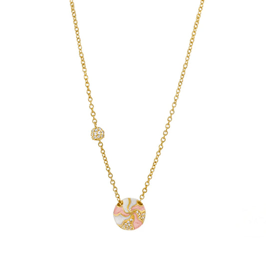Earth Wind and Pave Necklace
