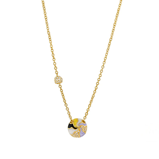 Earth Wind and Pave Necklace