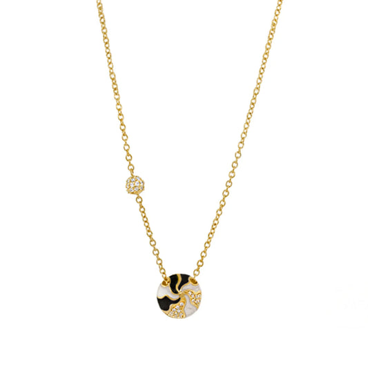 Earth Wind and Pave Necklace