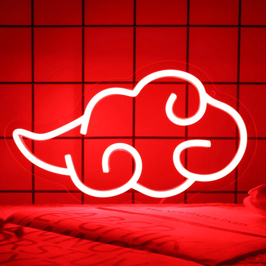 Cloud Shape Neon Sign Dimmable Night Light Wall Hanging Decor LED Neon Sign Party Wedding Bedroom Decoration USB Powered